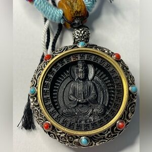 Guan Yin Spinner Pendant Necklace/ Buddha/ Lucky Pendant